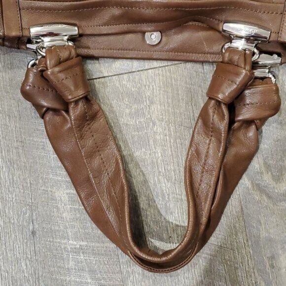 B MAKOWSKY LEATHER BAG HOBO BROWN SHOULDER SATCHEL HANDBAG PURSE WOMAN'S WOMEN'S - Picture 6 of 14